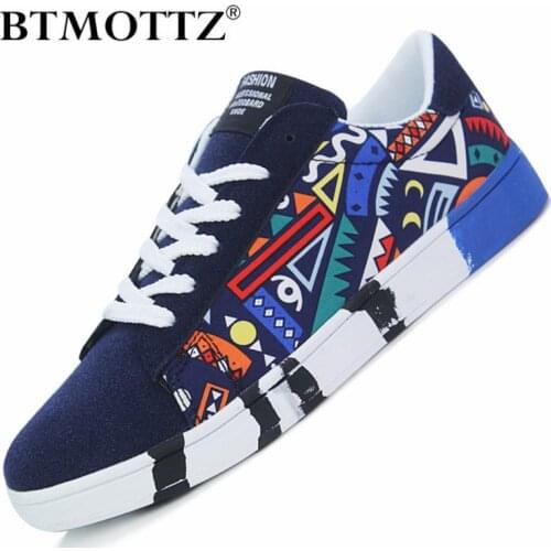 Fashion Trend Men Sneakers Printed Designer Canvas Mens Casual Vulcanized Shoes Lightweight Flat Tenis Masculino Zapatos Hombre