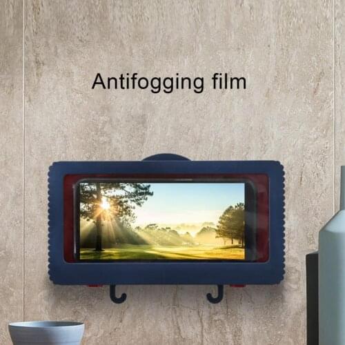 Phone Storage Box Wall Mounted Waterproof Storage Supplies Punch Free Full Cover Organizer for Bathroom