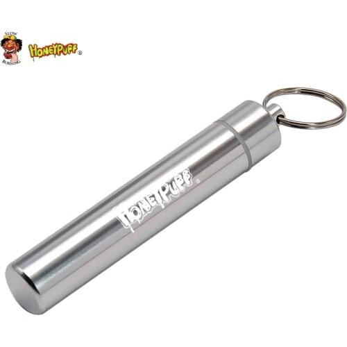 HONEYPUFF Silver Metal Airtight Sealed Herb Stash Jar Storage Container 10ML Aluminum Smell Proof Travel Tubes Tobacco Jars