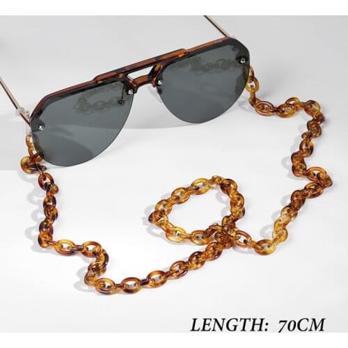 Latest Tortoise Shell Acrylic Eyeglass Chain necklace for Women, Tortoise Sunglasses Holder Chain Free Dropshipping
