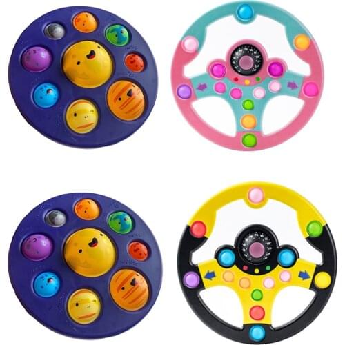 New Kids Finger Bubble Planets Steering Wheel Simple Dimple Push Bubble Sensory Toy Antistress Relaxing Autism Toys for Kids#22