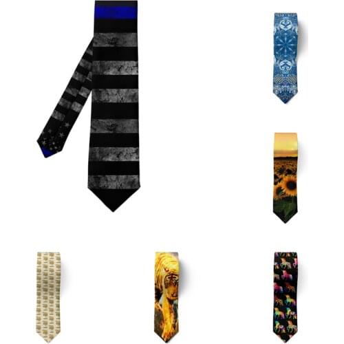 New Direct Fashion 8cm Mens Tie Novelty Pattern Alpaca Sunflower Funny Tie For Men Wedding Business Party Casual Tie Gravata