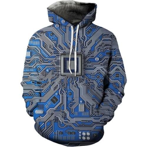 New Men Women Casual Sweatshirt All Match Hoodies Elektronische Chip 3d Printed Hoodies 3D Printing Sweatshirt