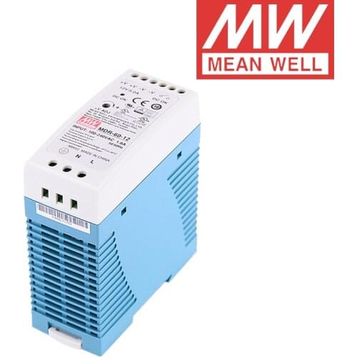 Original Mean Well MDR-60-12 DC 12V 5A 60W meanwell Single Output Industrial DIN Rail Power Supply