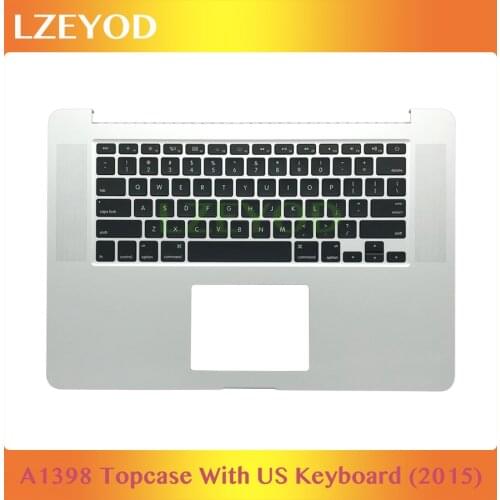 Original A1398 Palmrest Topcase For Macbook Pro Retina 15.4'' A1398 Top Case With US Keyboard With Backlight 2015 year