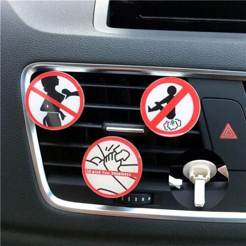Car Scent Fresheners Perfume Funny Prohibition of farting and sex Car Air Conditioner Outlet Aromatherapy Clip automobile decor