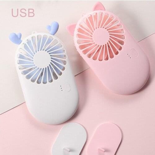 Handheld Mini Portable Fan Summer Cute USB Chargeable 3 Mode Adjustable Pocket Cooler For Student Outdoor Home Travel Office