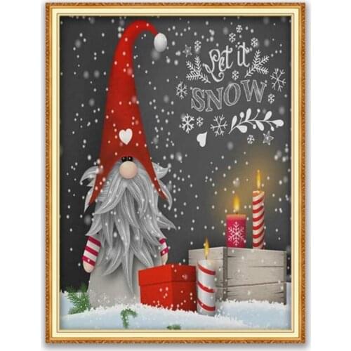 Christmas Santa Claus DIY Embroidery Cross Stitch 11CT Kits Needlework Craft Set Cotton Thread Printed Home Decoration Wholesale