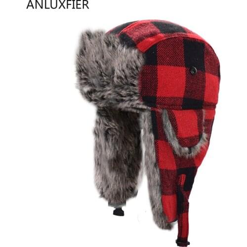 Winter Bomber Hat Male Female Thicken Plus Velvet Warm Cap Men Women Outdoor Travel Cycling Ear Protection Leisure Hats H7174