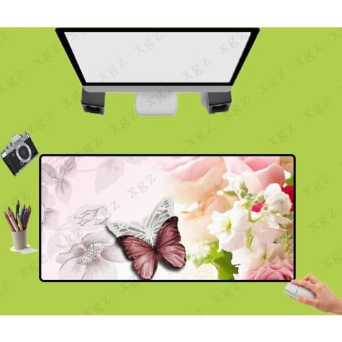 XGZ Big Promotion Cool New Beautiful Flower Butterfly Mouse Pad Game Table Large Non-slip Rubber Mousepad Office Desk Mat XXL