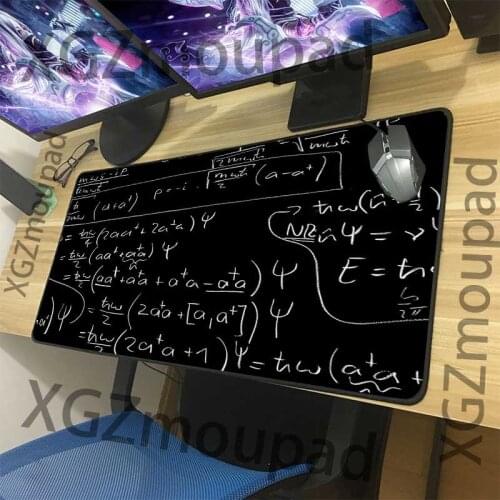 XGZ Large Game Mouse Pad Black Lock Edge Math Formula Symbol Computer Custom Table Mat Speed Rubber Stripe Non-slip Coaster