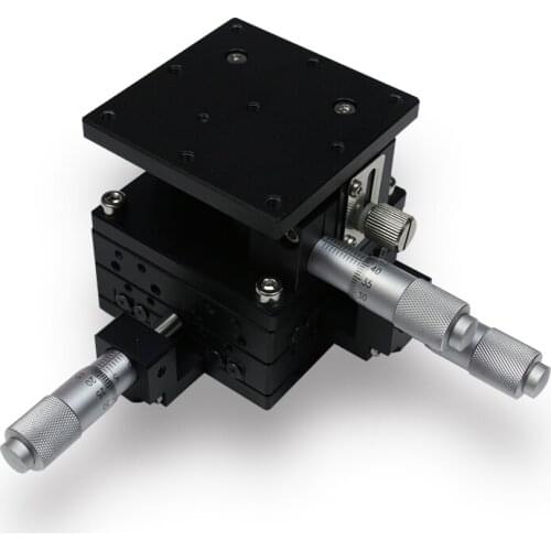 XYZ60-C three-axis combination LD60 precision fine-tuning platform Optical stage LM-60 linear guide slide Load: 29.4N (3kgf)