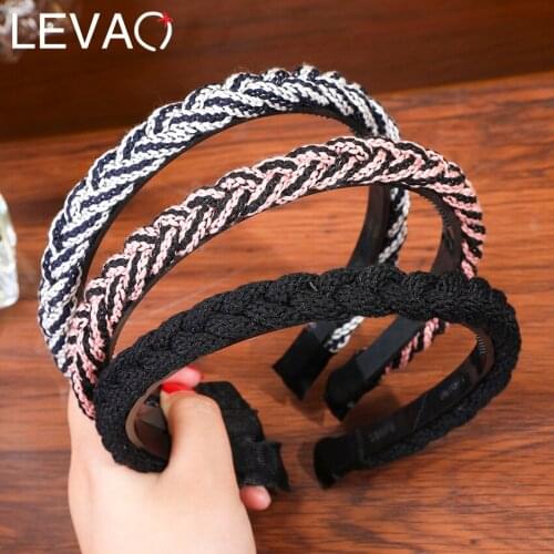Levao Weave Braid Headband Headwear Hair Accessories Head Hoop Female Hair Hoop Hairband For Women