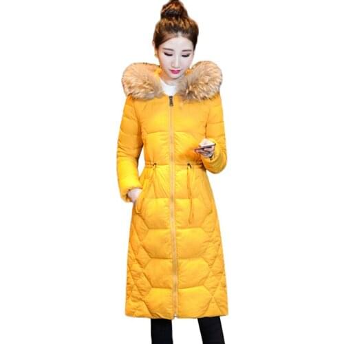 Winter Parks Women Coat New Down Cotton Jacket Hooded Long Thick Cotton Padded Coat Women Clothes Plus size M-3XL Outerwear 940