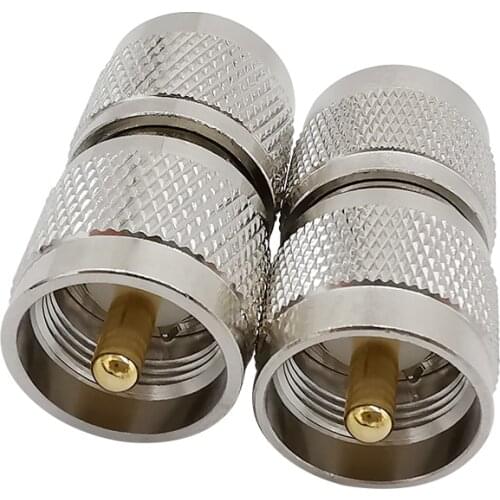 1Pcs UHF Male to UHF Male PL-259 PL259 Connector RF Coax Coaxial Adapter Wi-Fi Adapter Coupler