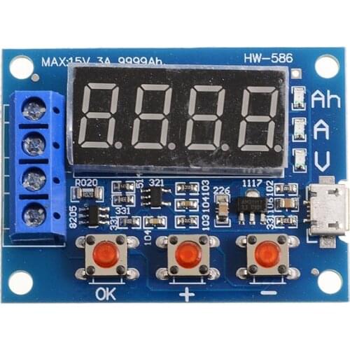 1PC ZB2L3 18650 Li-ion Lithium Lead-acid Battery Capacity Meter Discharge Tester Discharge Type With Load Resistor 1.2-12V