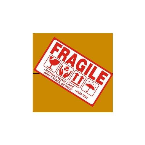 1000pcs FRAGILE stickers goods stacked up gently do not pressure do not drop international express logistics labels 9x5cm