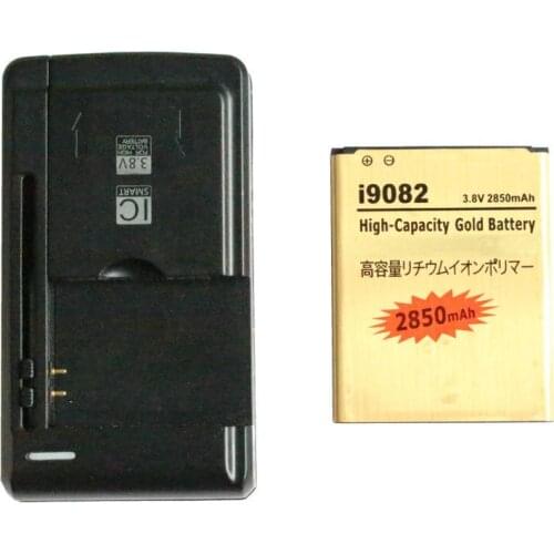 2850mAh EB535163LU Gold Replacement Battery + Universal Charger For Samsung Galaxy Grand DUOS I9080 I879 I9118 I9082