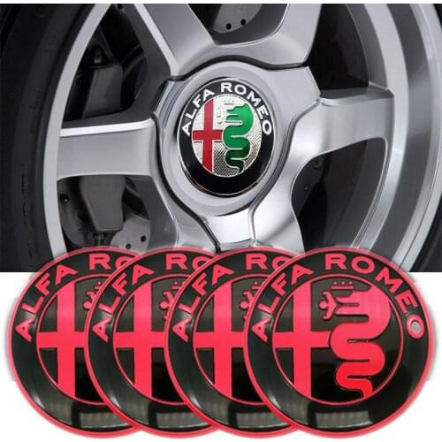 4pcs Wheel Rim Center Stickers for Alfa Romeo Giulia Giulietta 147 154 155 156 159 164 166 Spider Alloy Hub Cover Badge Styling