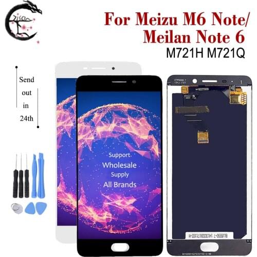 5.5" LCD With Frame For Meizu M6 Note LCD M721H M721Q Display Touch Screen Digitizer Assembly Meilan Note 6 LCD Display Tested