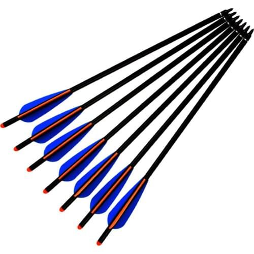 6/12Pcs 18" Aluinum Crossbow Bolt Arrow Blue Orange Color Archery Bow Outdoor Hunting Shooting Free Shipping For Man Younth