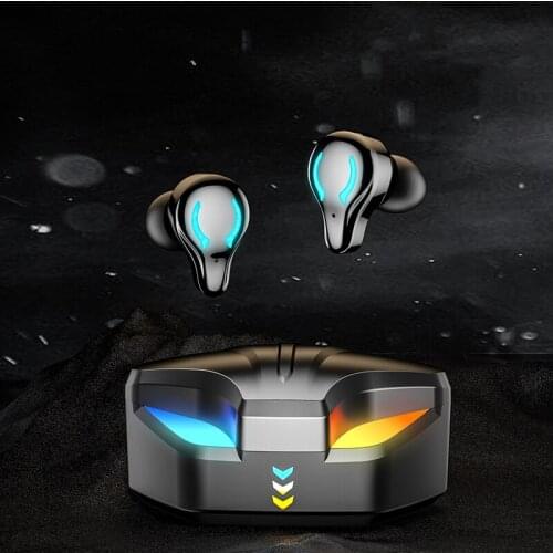 Bluetooth drop headphones IPX7 waterproof headsets sire voice call earphones game music two modes RGB colorful 48 hours standby