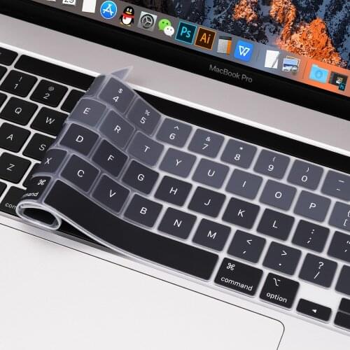 Gradient Color Keyboard Skin Cover for 2020 MacBook Pro 13 inch M1 A2338 A2251 A2289 Touch Bar US Enter English Soft Silicone