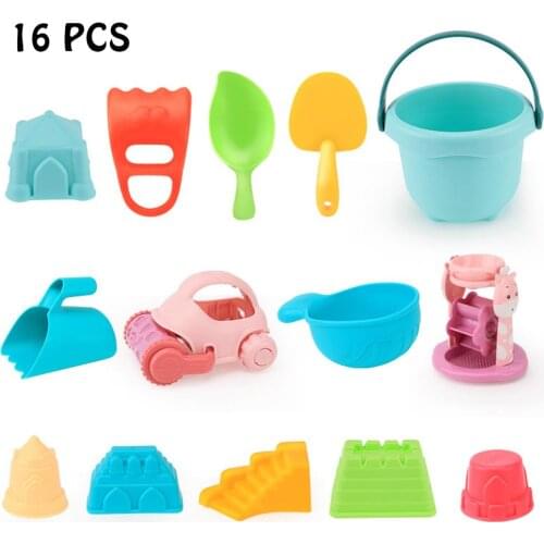 Childrens Summer Seaside Pool Sand Play Soft Plastic Toy Set For Kids ATV Beach Shovel Outdoor Combination Play Water Sand Toys