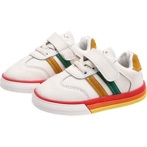 Kids Shoes Boy Girl Casual Shoes Breathable Non-slip Baby Toddler White Shoes Fashion Trend Running Sports Students Four Seasons