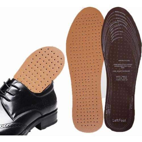 1 Pair Breathable Ultra Thin Deodorant PU Leather Insoles Absorb Sweat Replacement Inner Soles Shoes Insole Foot Shoes Pad