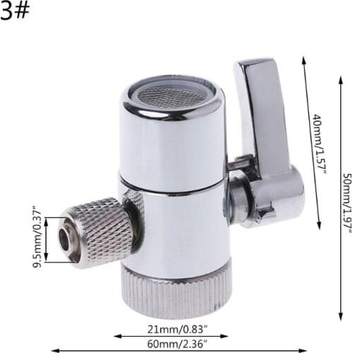Water Filter Faucet Diverter Valve Ro System 1/4" 2.5/8" 3/8" Tube Connector