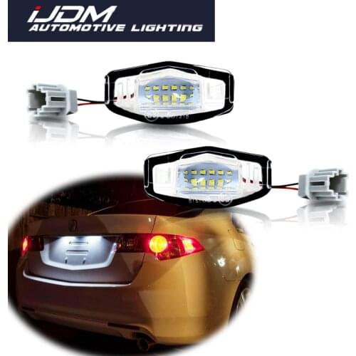 IJDM Canbus 6000K Xenon White LED Car Number License Plate Lights For Honda Civic Accord Pilot, Acura MDX RL TL TSX RDX ILX etc