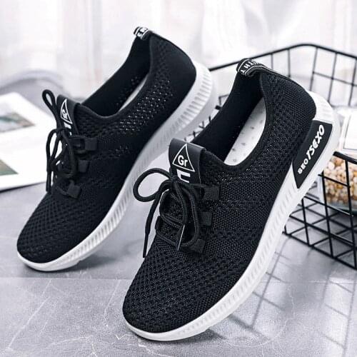 Sneakers Women Shoes Flats Casual Ladies Shoes Woman Lace-Up Mesh Light Breathable Tenis Feminino Shoes Woman Sneakers