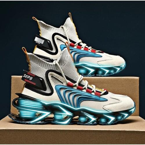 Fashion Blade Running Shoes For Men Breathable Sneakers High Quality Walk Cushioning Sports Shoes Outdoor No-slip Jogging Shoes