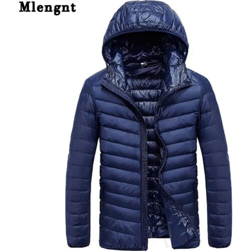 2019 Autumn Mens Ultralight White Duck Down Hooded Jacket Male Windproof Waterproof Parkas Coats Ultra Light Stand Collar XCZ34