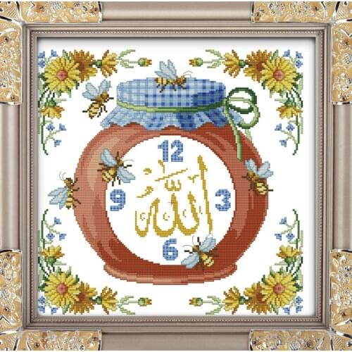 Joy Sunday Muslim style Honey pot dial(Islam ) cross stitch embroidery designs free download for wall painting hand needlework