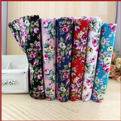 New Arrival FREE SHIPPING 6Pieces/lot 50*72CM Assorted Rose Series Cotton Sewing Fabric Diy Cloth For Patchwork Quilting Tilda