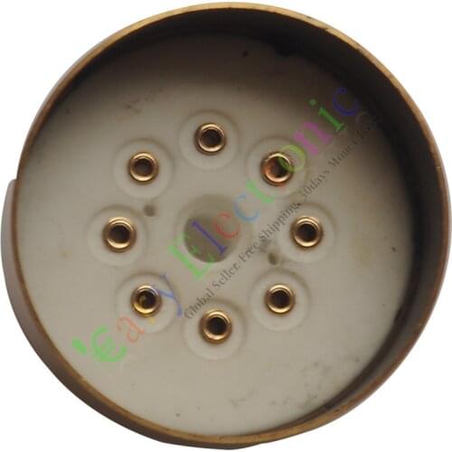 Wholesale and retail 2pc 8pin Gold Ceramic vacuum tube Octal sockets base For KT88R audio amplifier free shipping