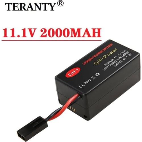 11.1V 2000mAh 20C Recyclable High Power LiPo Battery Designed for Parrot AR.Drone 2.0 Quadcopter Long Flight Time