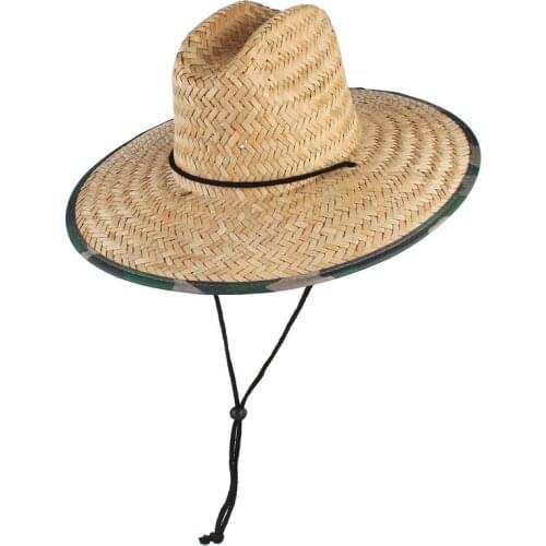 GEMVIE Camouflage Lifeguard Safari Straw Hat Men Women Summer Sun Hat