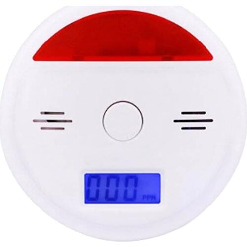 Honeycomb soot detector carbon monoxide alarm LCD sensor CO blue smoke detection red flashing light coal stove safety system