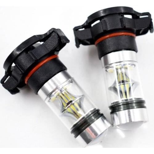 2pcs High Power White LED 5202 H16 9009 PS24W 2504 5201 High Power 100W 6000K Super White 20 LED Bulbs For Car Fog Lights Front