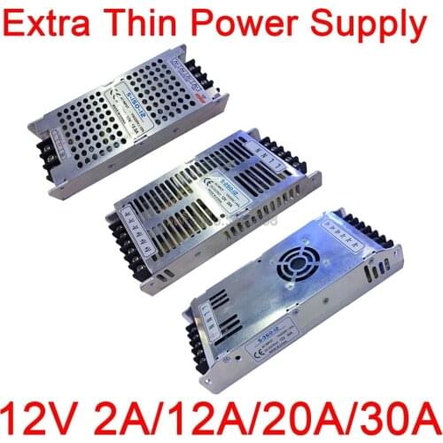 AC 220V to DC12V AC-DC Constant Voltage Driver Switch Power Supply Extra-thin Slim Type 12V 2A 12.5A 20A 30A LED Driver