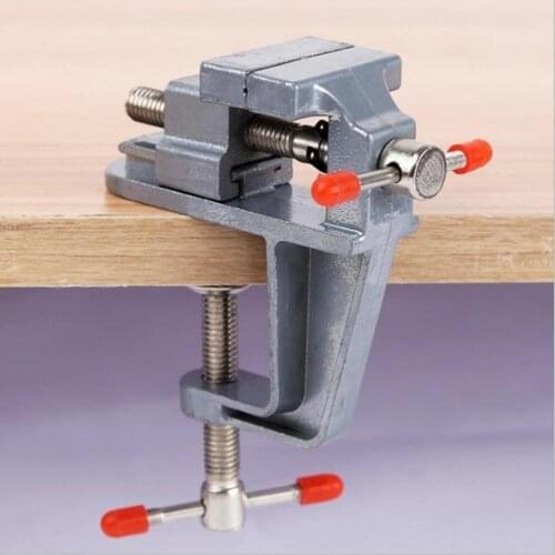 Bench Vise Exquisite Hard Aluminium Alloy Multipurpose Clamp-on Table Vise for Garage Jewelry Maintenance Woodwork