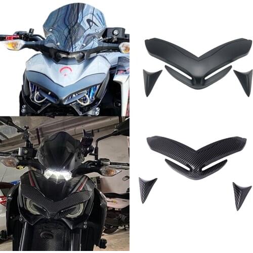 For Kawasaki Z900 2017-2019 Front Beak Nose Cone Extension Cover Extender Motorcycle Front Fairing Aerodynamic Winglets
