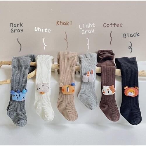 0 to 6 Years Spring Autumn Tights For Girls Cute Cartoon Doll Pantyhose Girl Soft Cotton Fall Pantyhose Kids Girl Toddlers