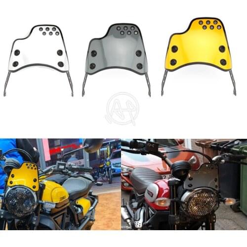 3colors Motorcycle Windshield Wind Shield Protection Flyscreen For Ducati Scrambler 2015 2016 2017 2018 2019 2020 2021