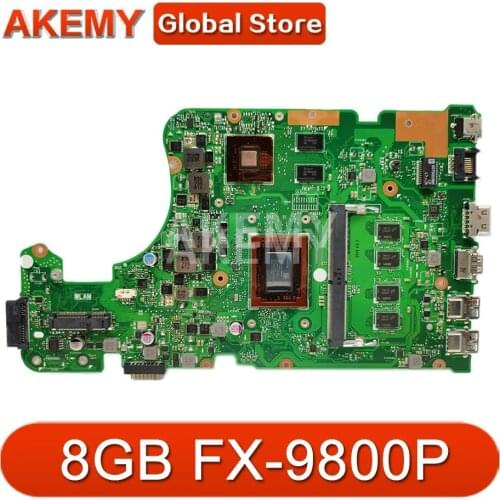 X555QG 8G/FX-9800P(V2G) For Asus X555QG X555Q X555B X555BP K555B A555B K555Q Mainboard Motherboard 90NB0D40-R00010