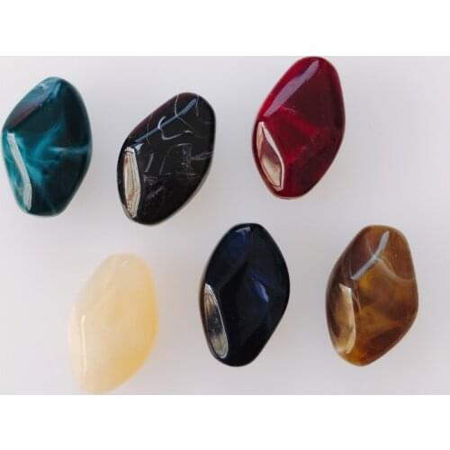 DIY Handmade Jewelry Accessories Vintage Perforated Resin Geometric Polygon Smudge Earrings Pendant Accessories Material