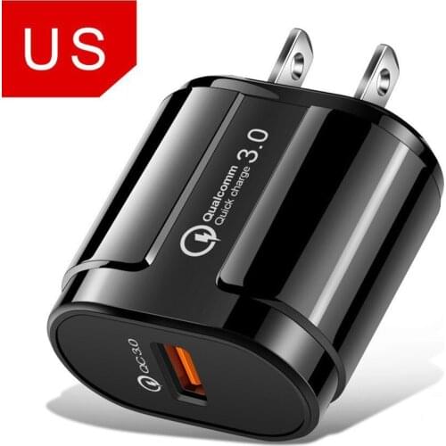 Quick Charge 3.0 18W QC 3.0 4.0 Fast charger USB portable Charging Mobile Phone Charger For iPhone 7 8 Plus X XR XS Max Samsung